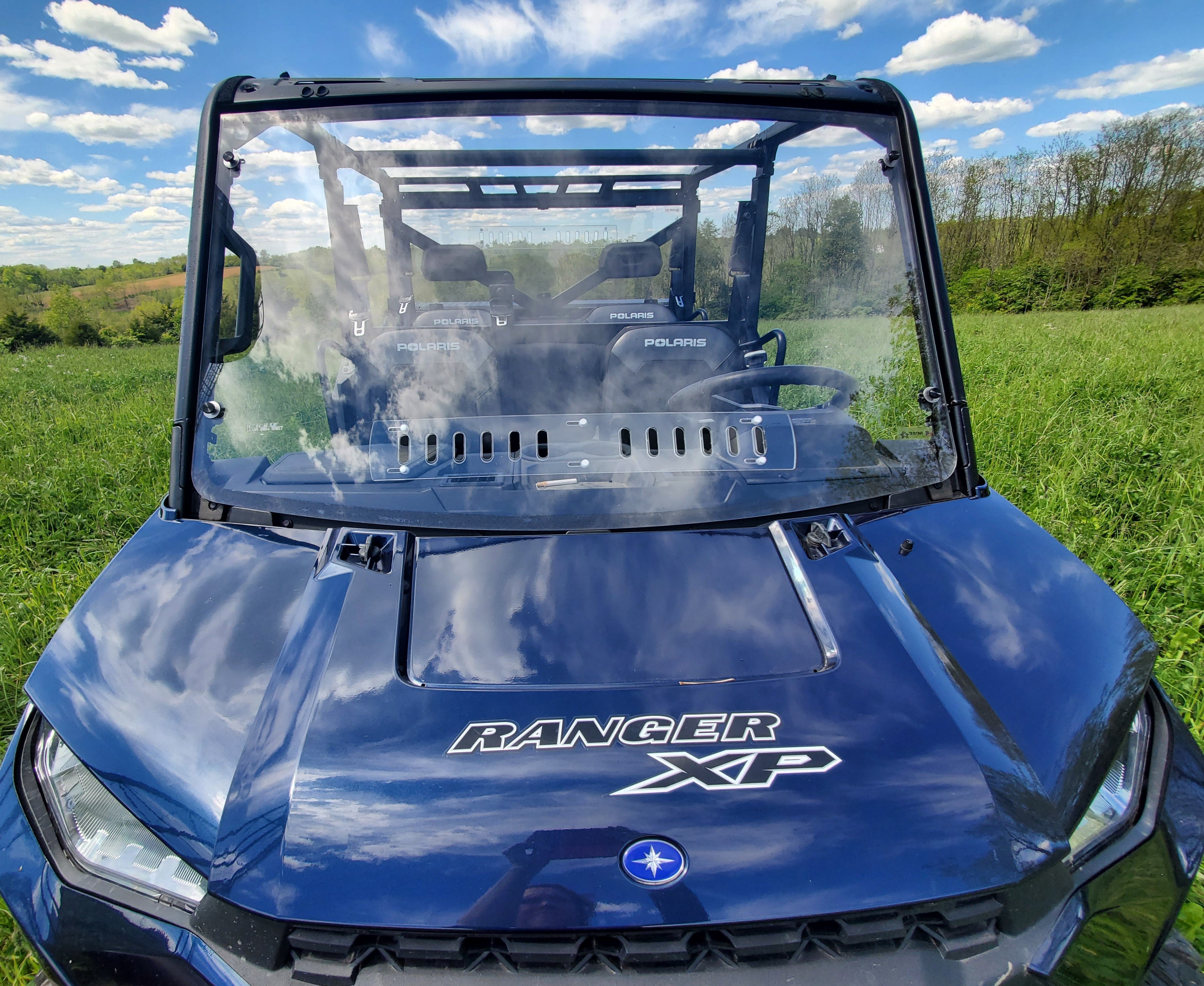 Polaris Ranger Crew 1000 - 2 Pc Windshield with Vent and Clamp Options