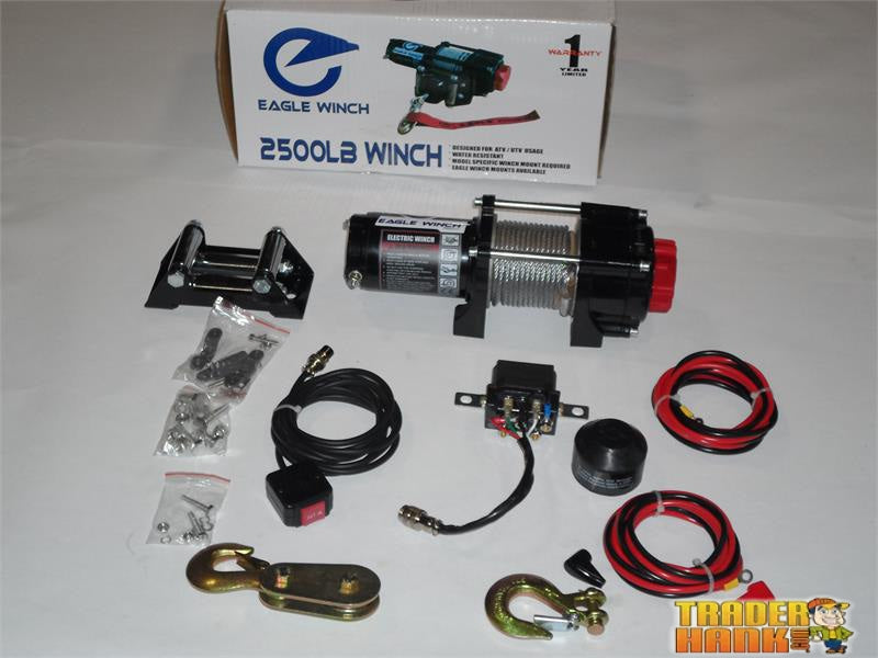 2500 lb Winch with Steel Cable | UTV Accessories - Free shipping