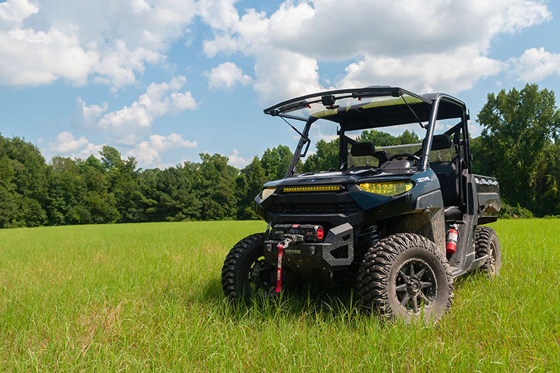 Polaris Ranger 500/570 Midsize Flip-Up Vented Scratch Resistant Windshield 2015-2022 | Free shipping