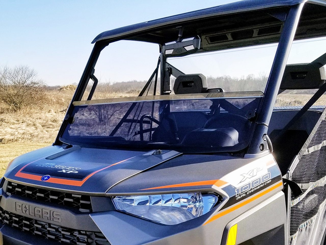 Polaris Ranger XP 900 Spike Half Windshield - Tinted | UTV ACCESSORIES - Free shipping