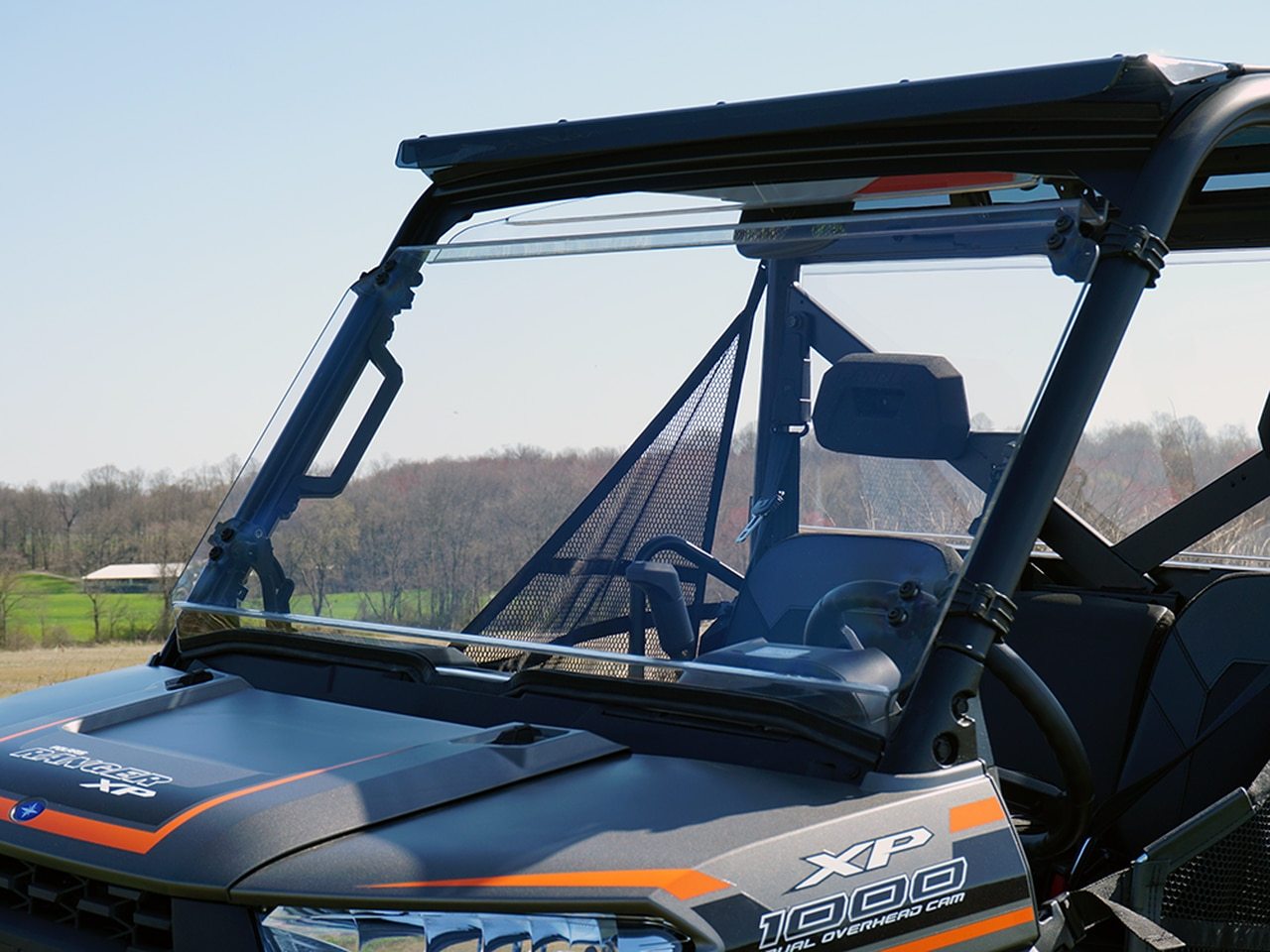 2018+ Polaris Ranger (Pro-Fit) XP 1000 Tilting Scratch Resistant Windshield | UTV ACCESSORIES - Free shipping