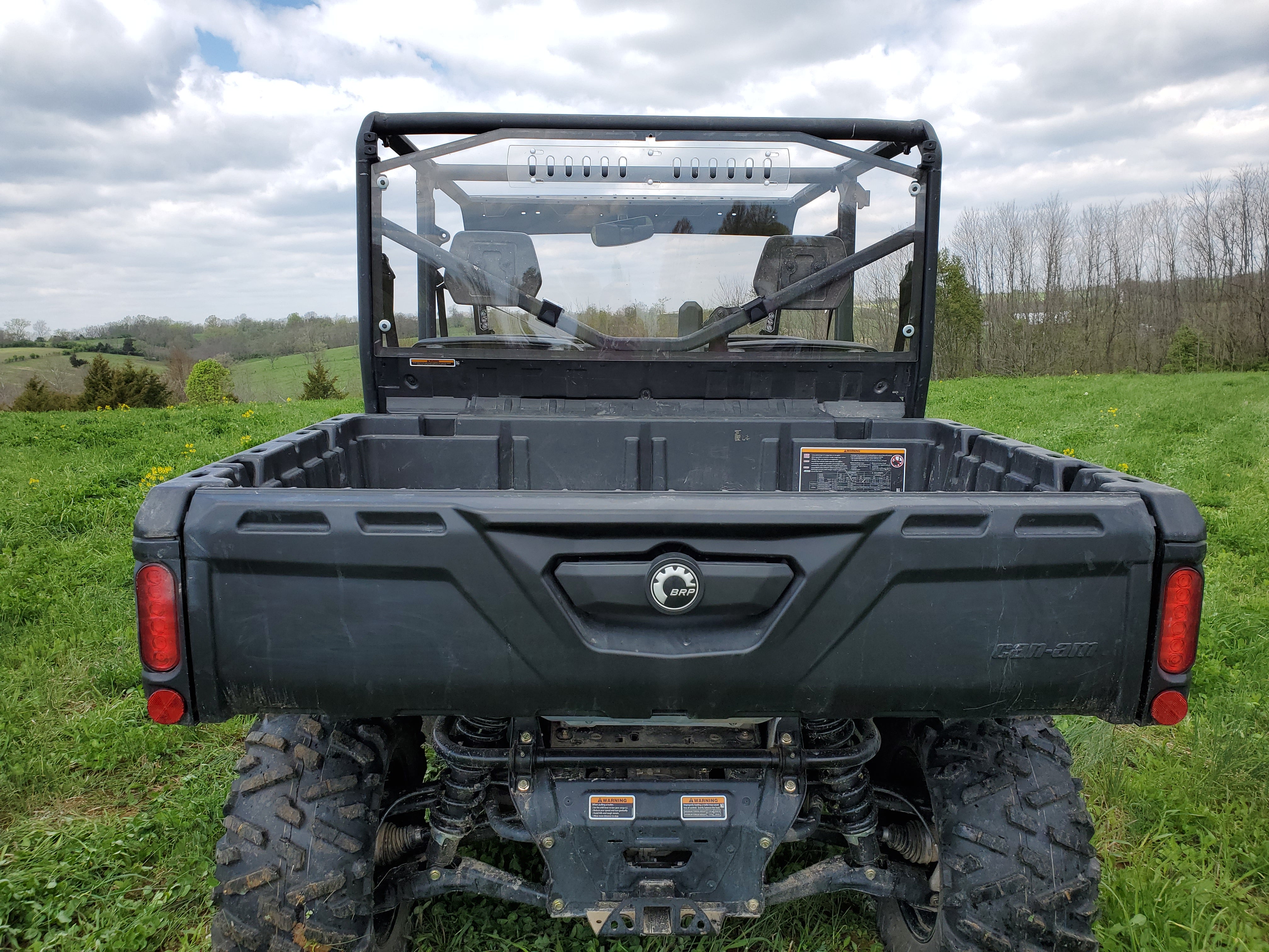 Can-Am Defender Max 4 - 1 Pc Lexan Back Panel w/Vent Option