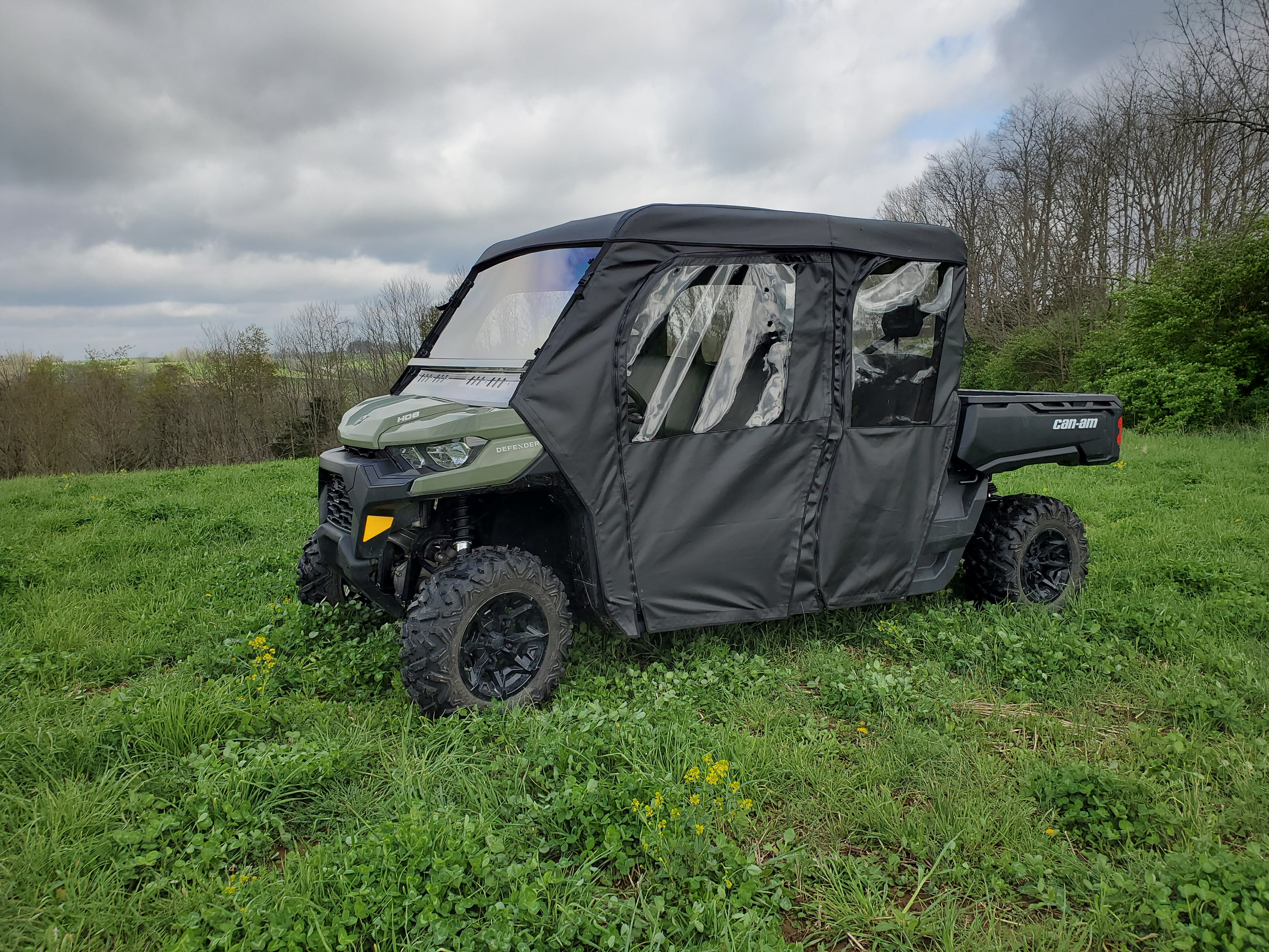 Can-Am Defender Max 4 - Full Cab Enclosure For Hard Windshield (Full Doors)