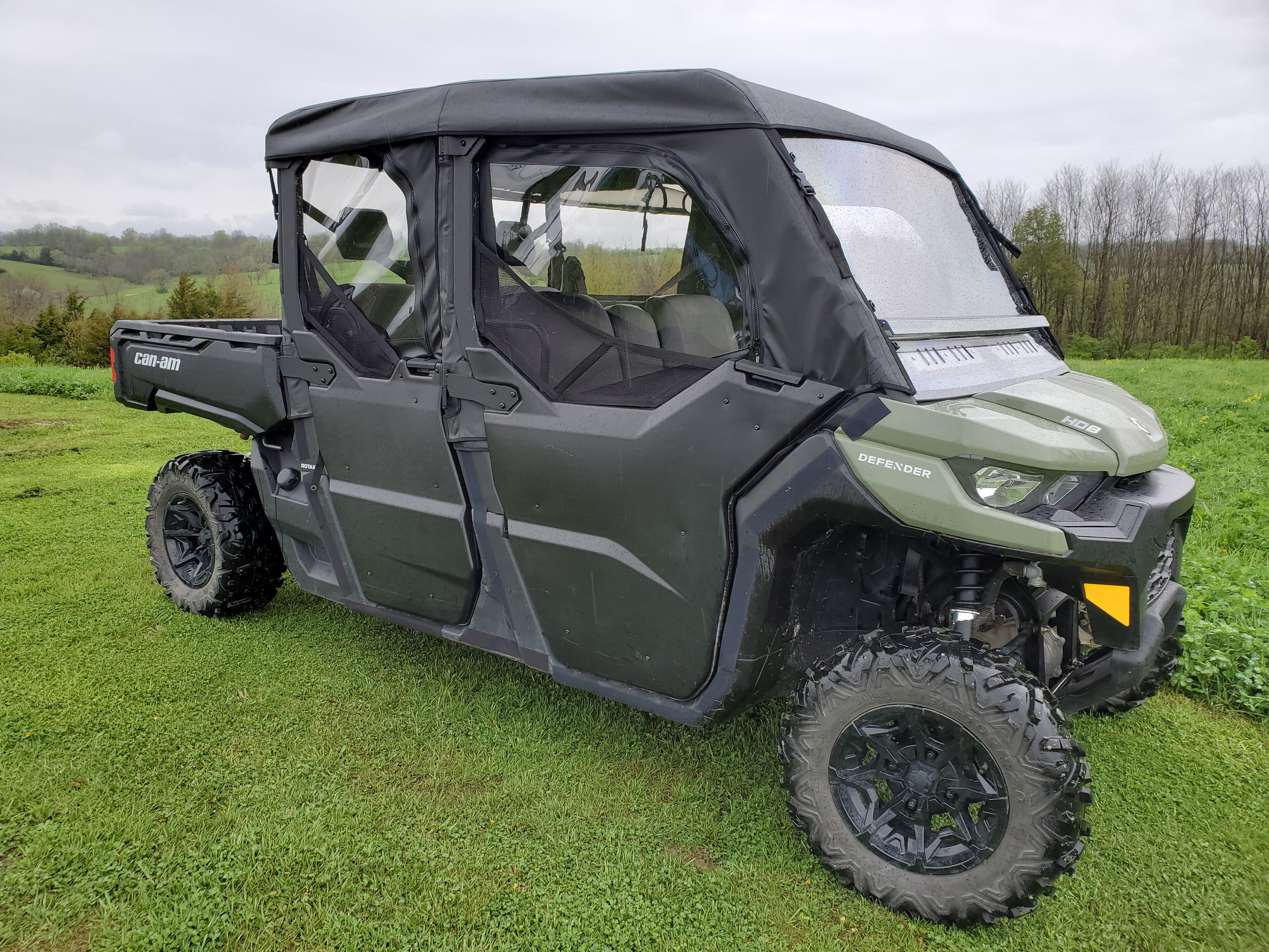 Can-Am Defender Max 4 - Full Cab Enclosure For Hard Windshield (Half Doors)