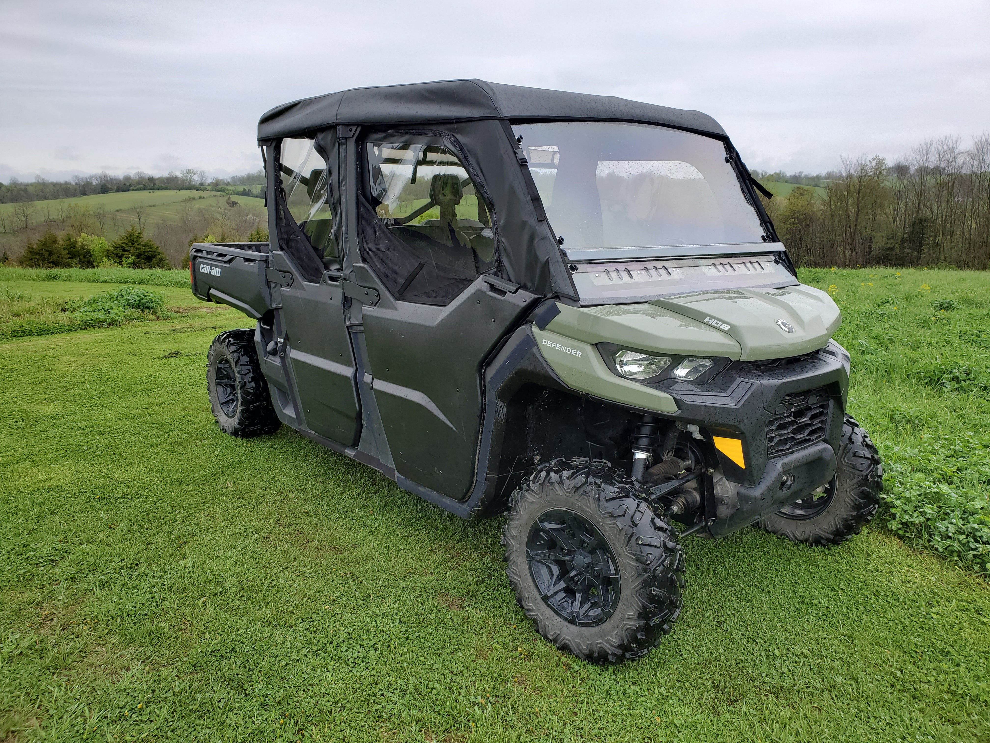 Can-Am Defender Max 4 - Full Cab Enclosure For Hard Windshield (Half Doors)