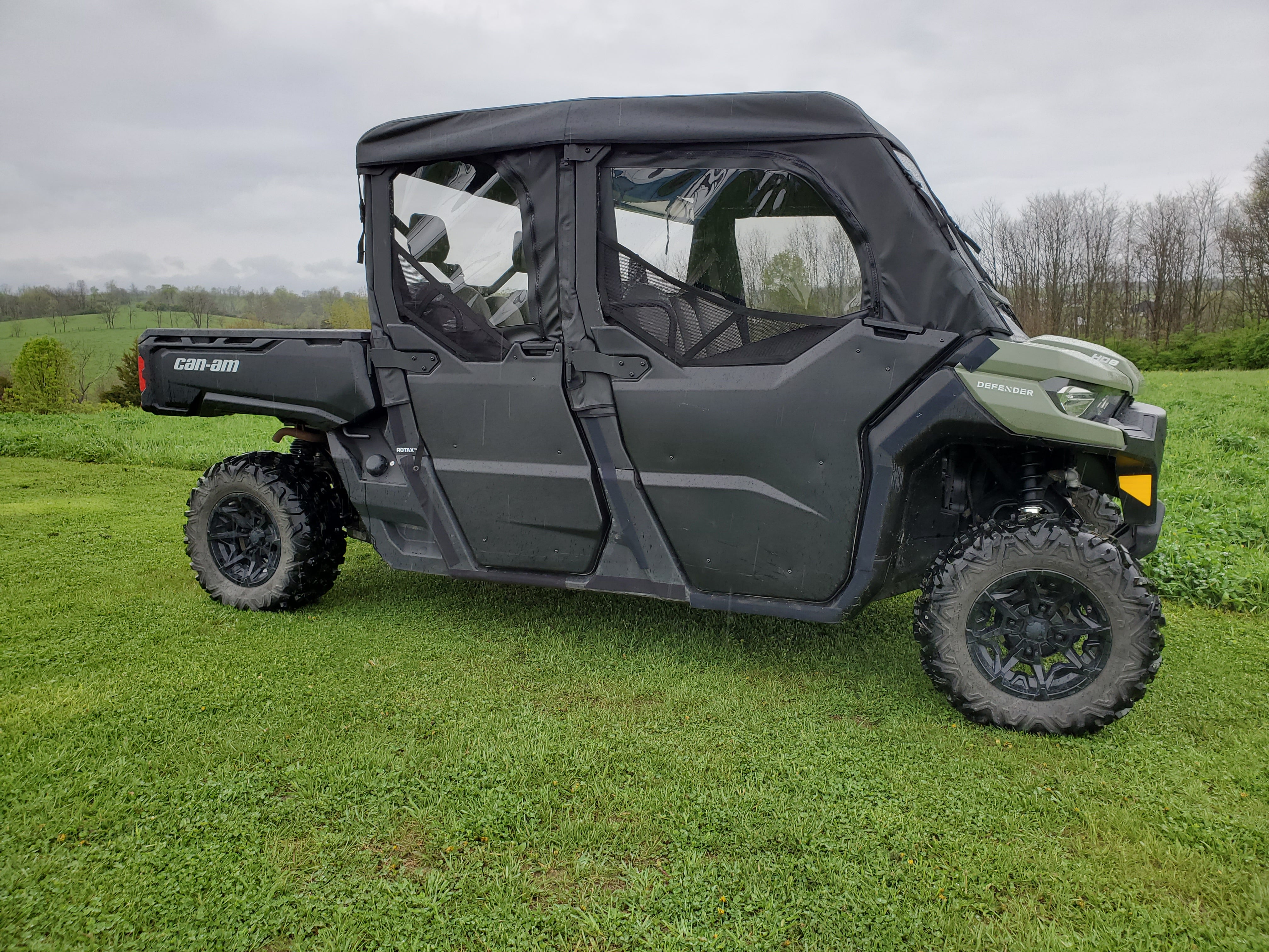 Can-Am Defender Max 4 - Full Cab Enclosure For Hard Windshield (Half Doors)