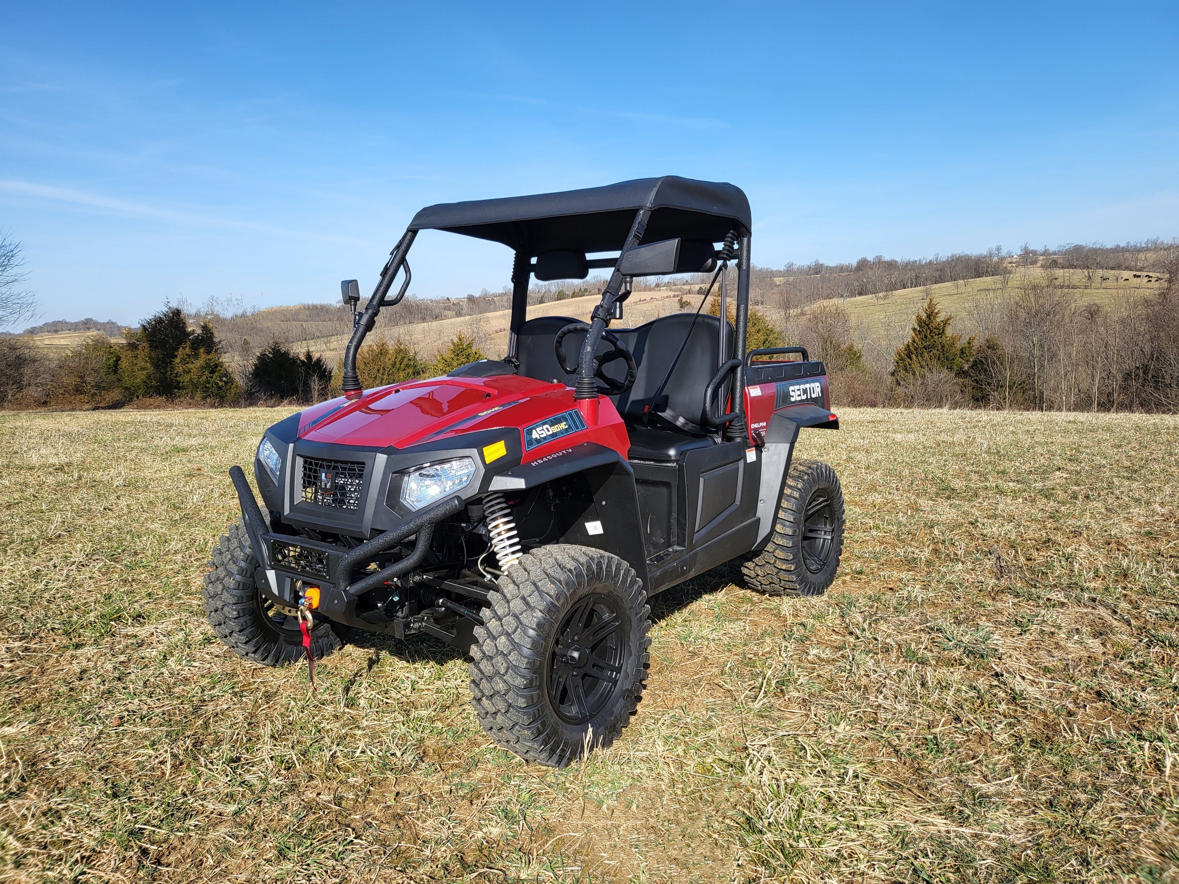 HiSun Sector 450 - Soft Top for Hard Windshield