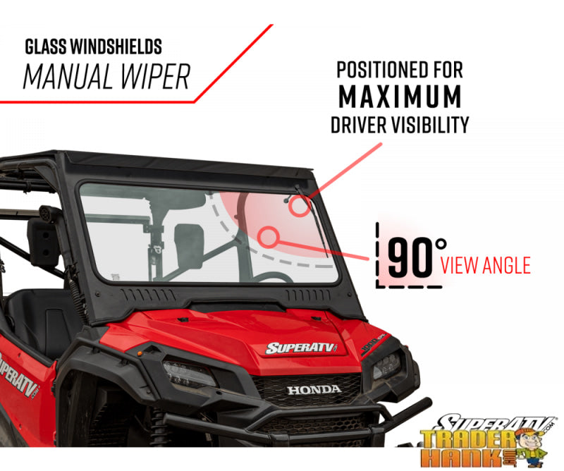 Honda Pioneer 1000 amd 1000-5 Glass Windshield DOT Approved | UTV Accessories - Free shipping