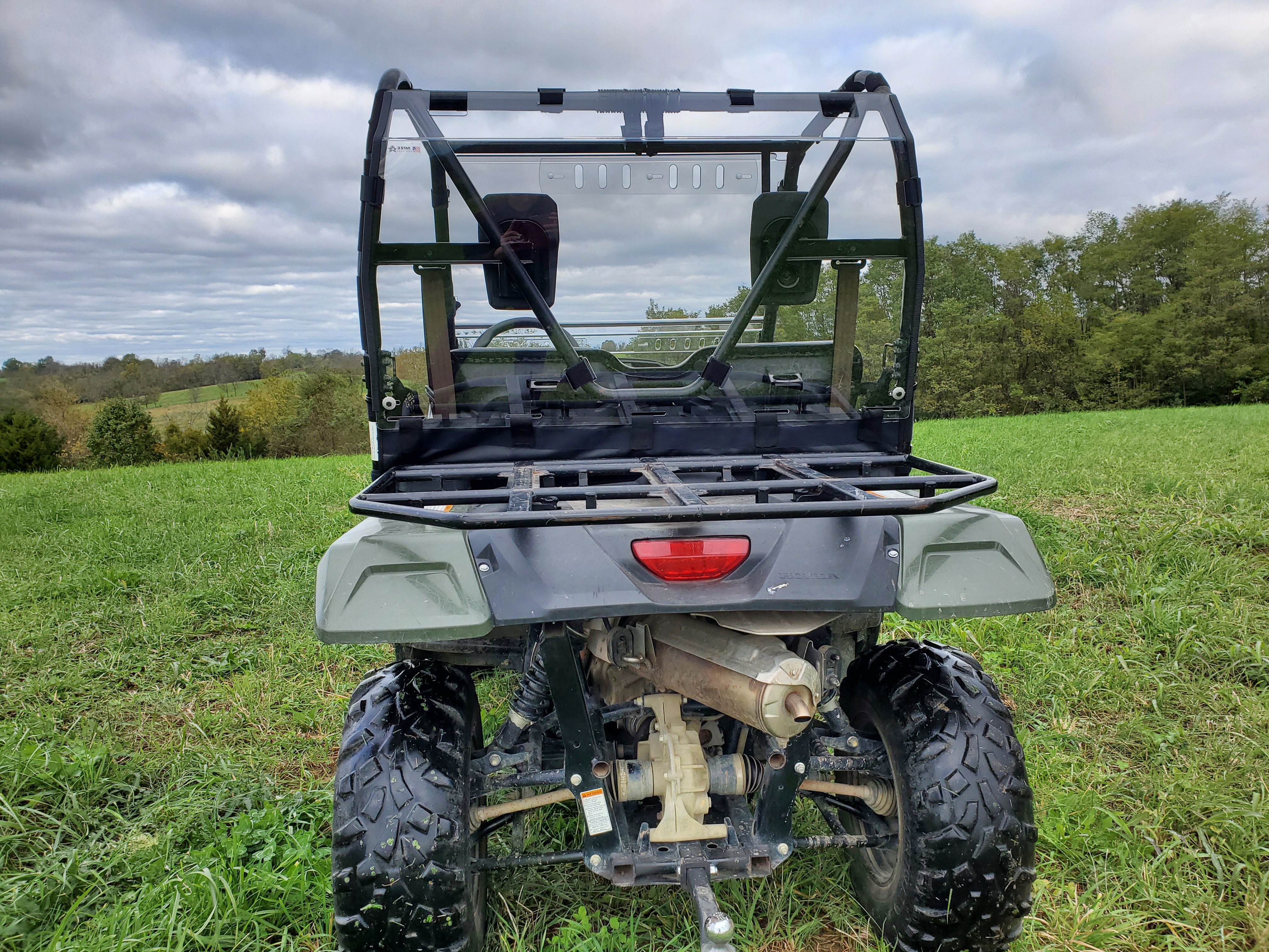 Honda Pioneer 500 - Lexan Back Panel w/Vent and Soft Lower Panel Options