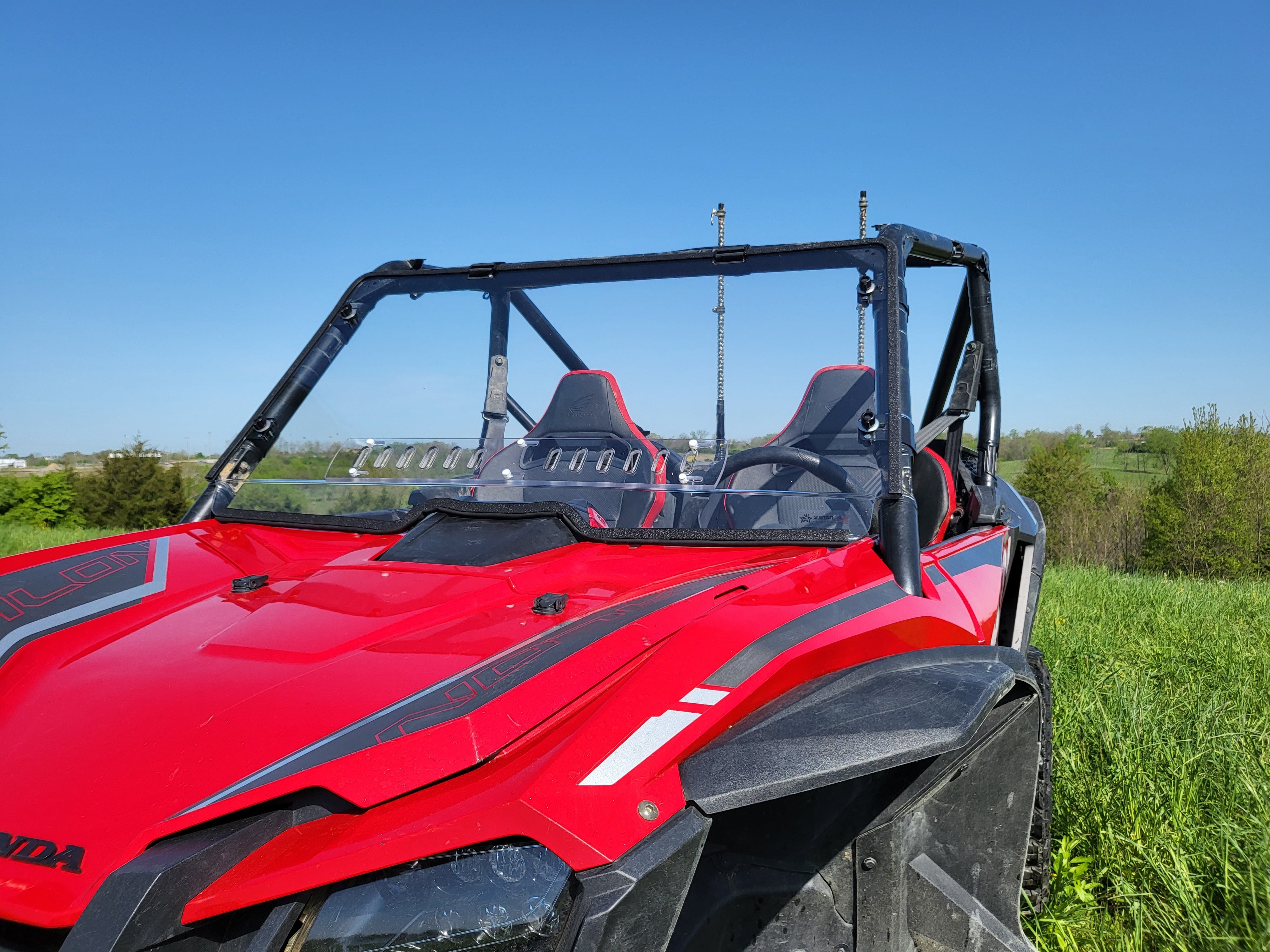 Honda Talon 2-Seater - 1 Pc Windshield w/Vent, Clamp, and Hard Coat Options