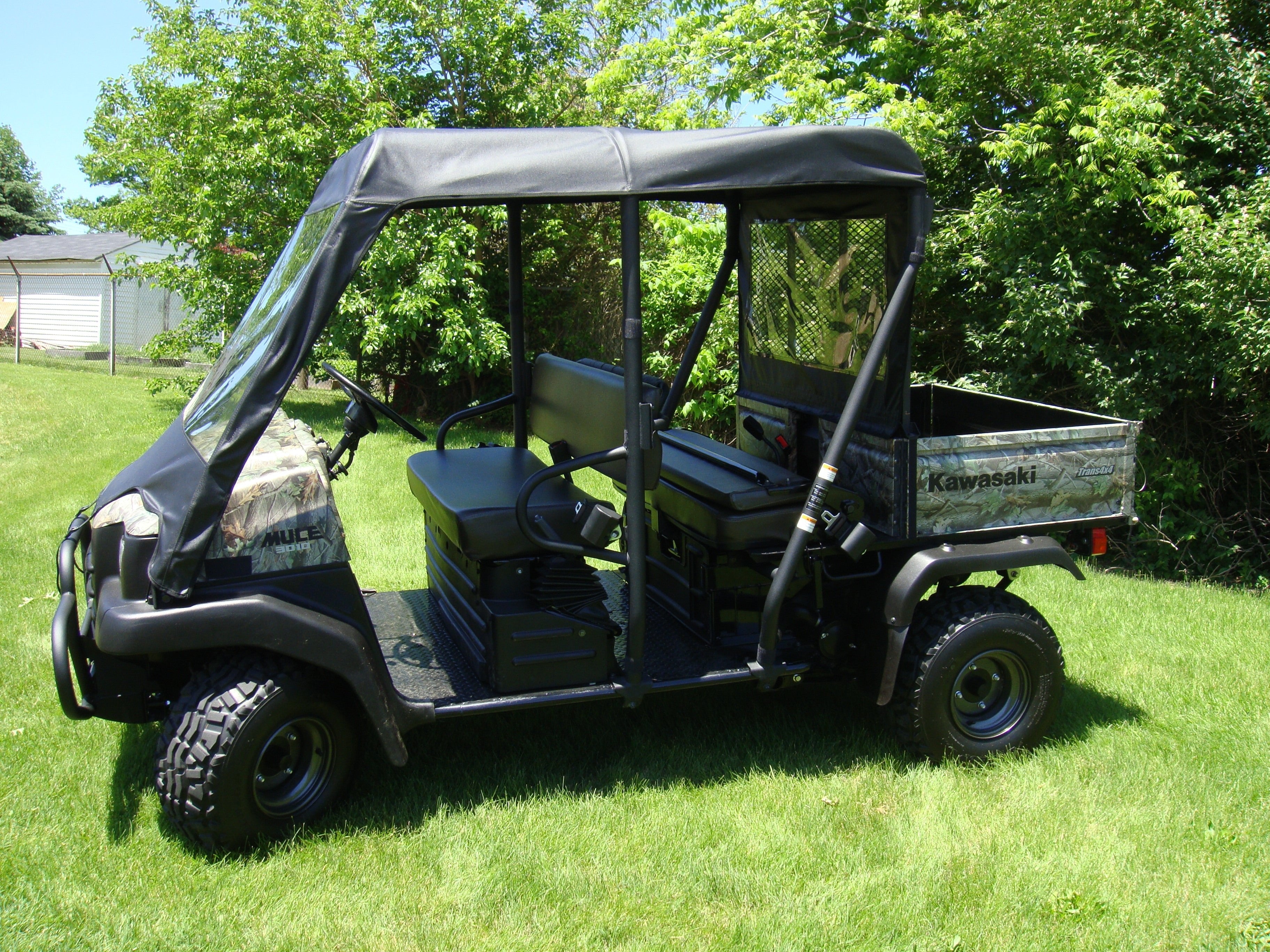 Kawasaki Mule 3000/3010 Trans - Vinyl Windshield/Top Combo