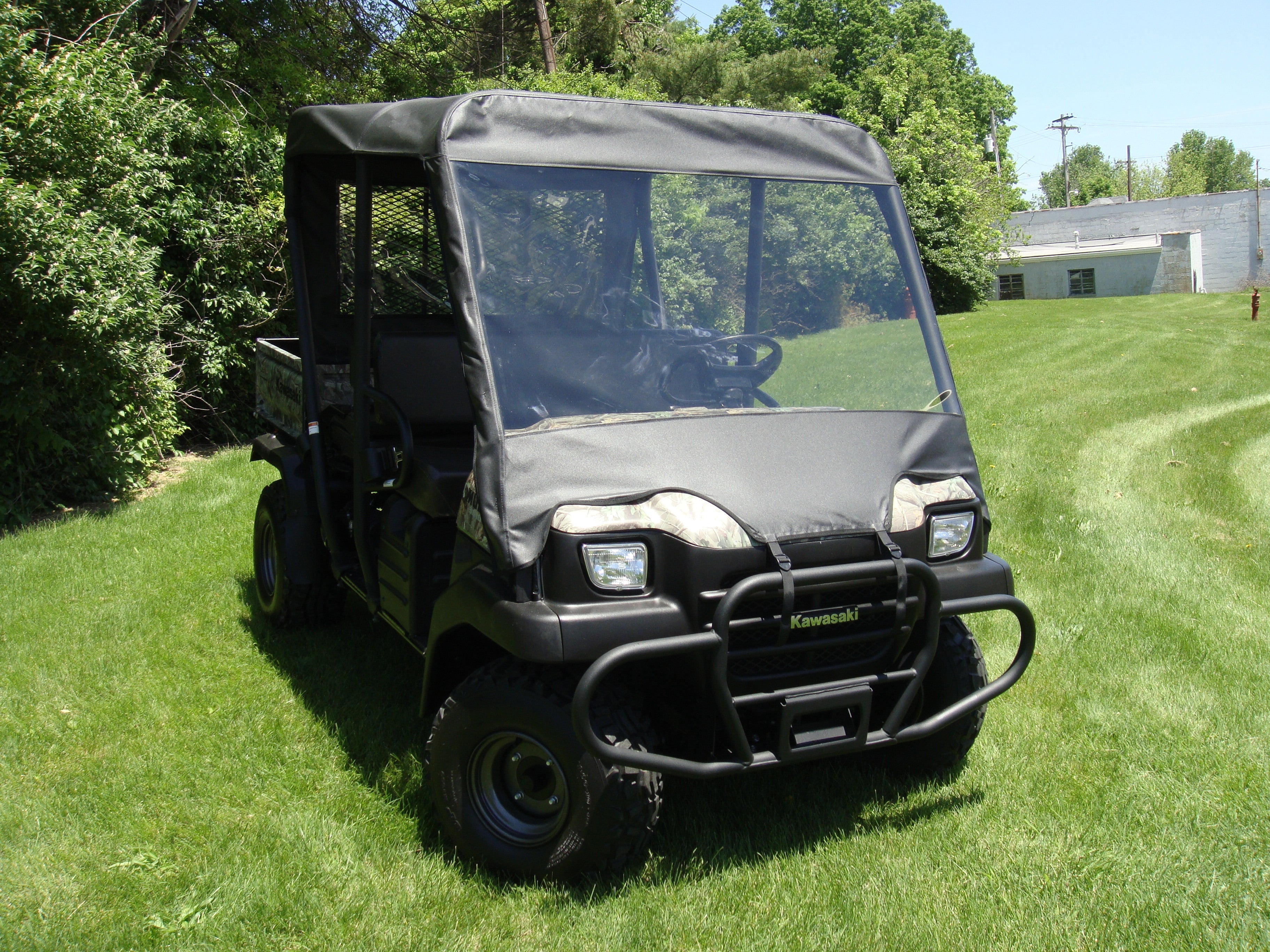 Kawasaki Mule 4000/4010 Trans - Vinyl Windshield/Top Combo