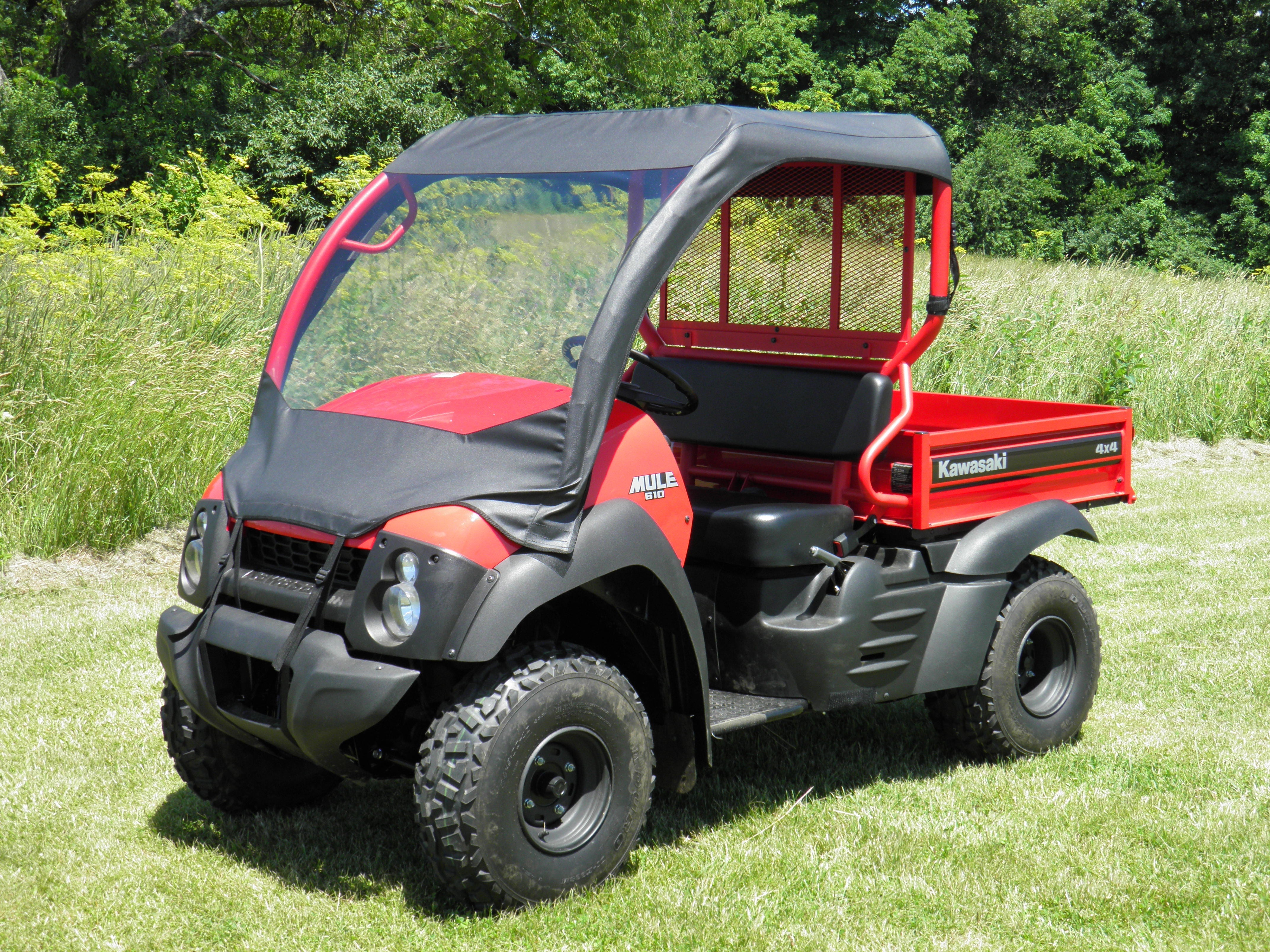 Kawasaki Mule 600/610 - Vinyl Windshield/Top Combo