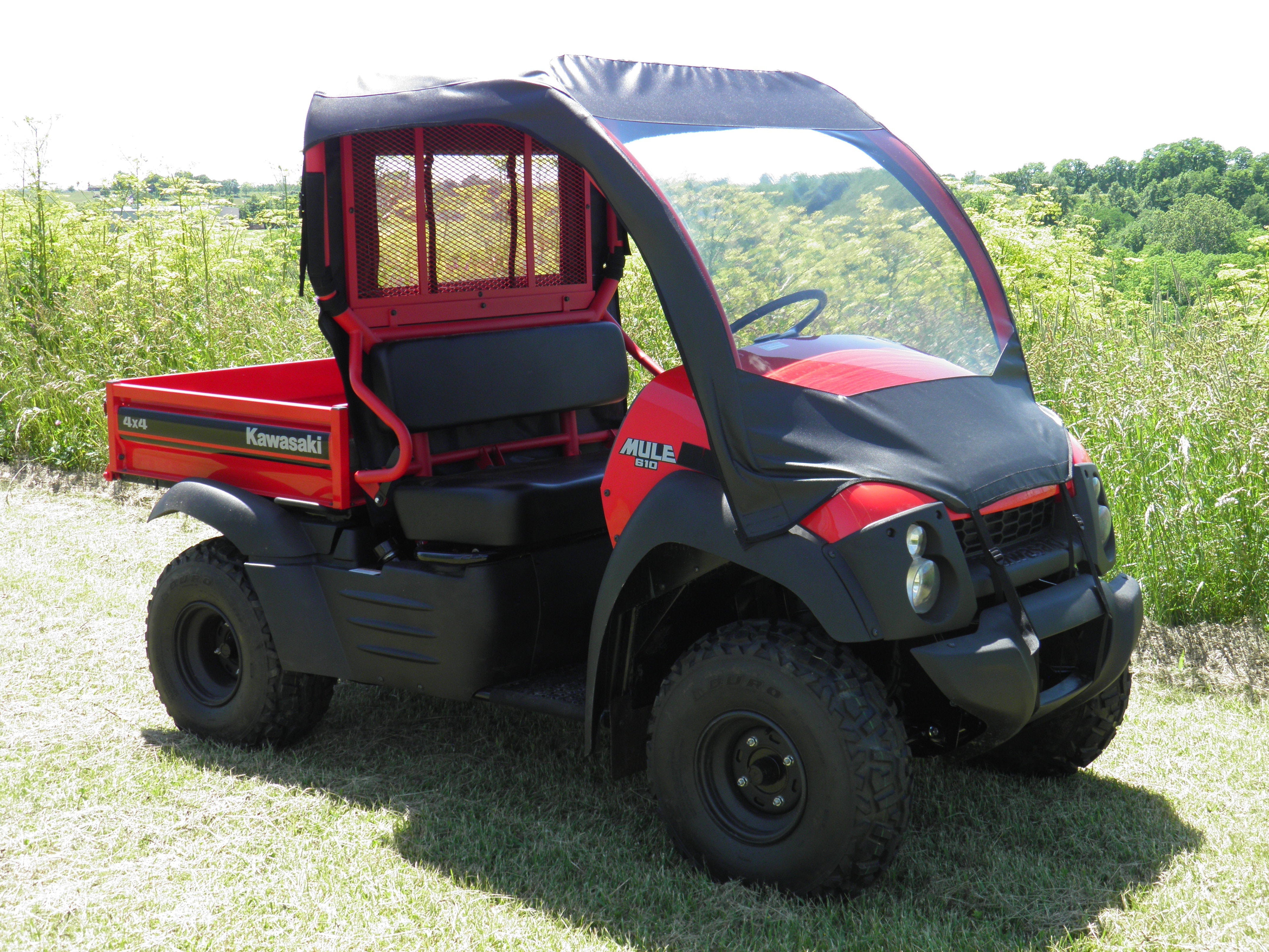 Kawasaki Mule 600/610 - Vinyl Windshield/Top/Rear Combo