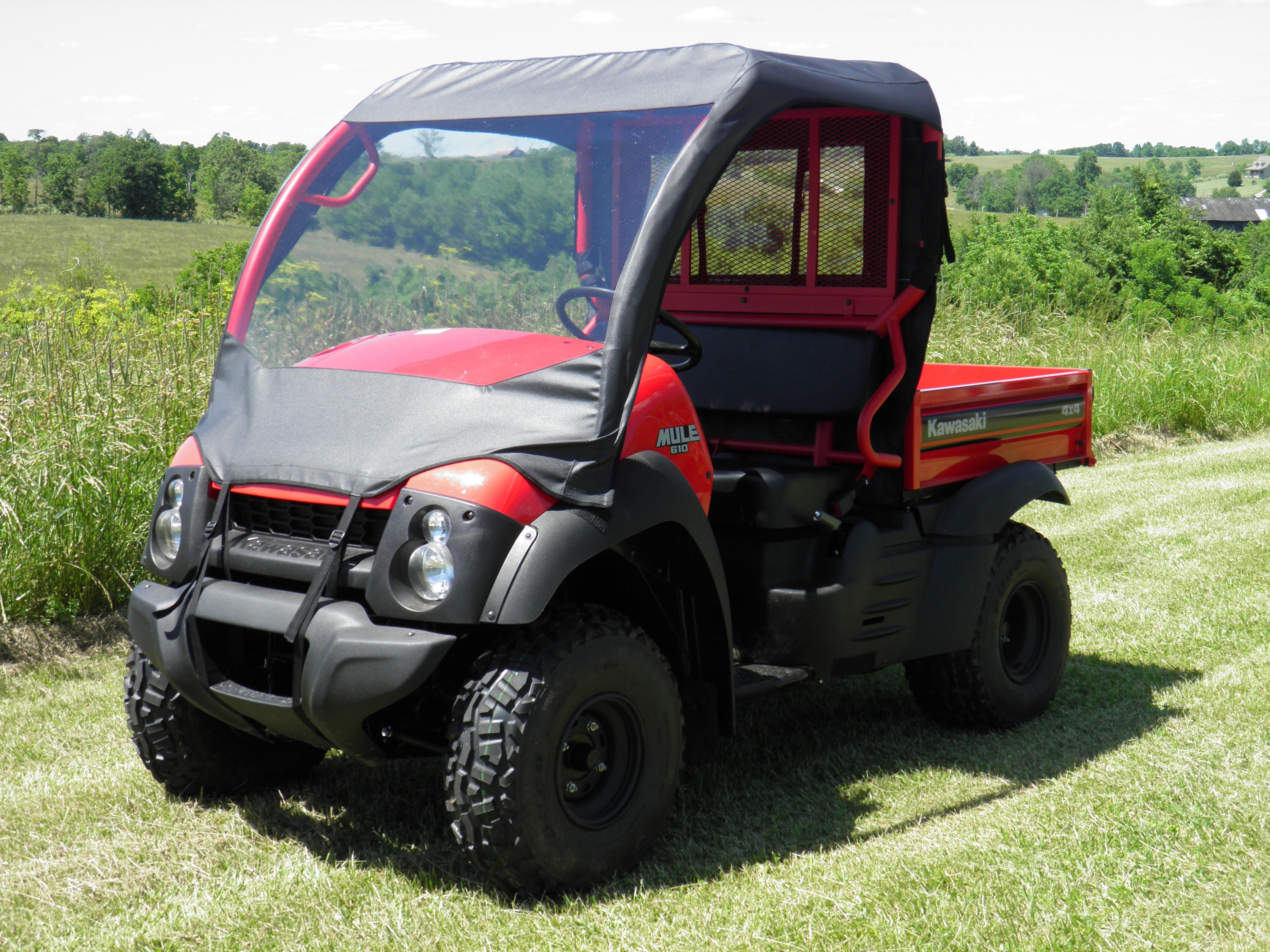 Kawasaki Mule SX - Vinyl Windshield/Top/Rear Combo