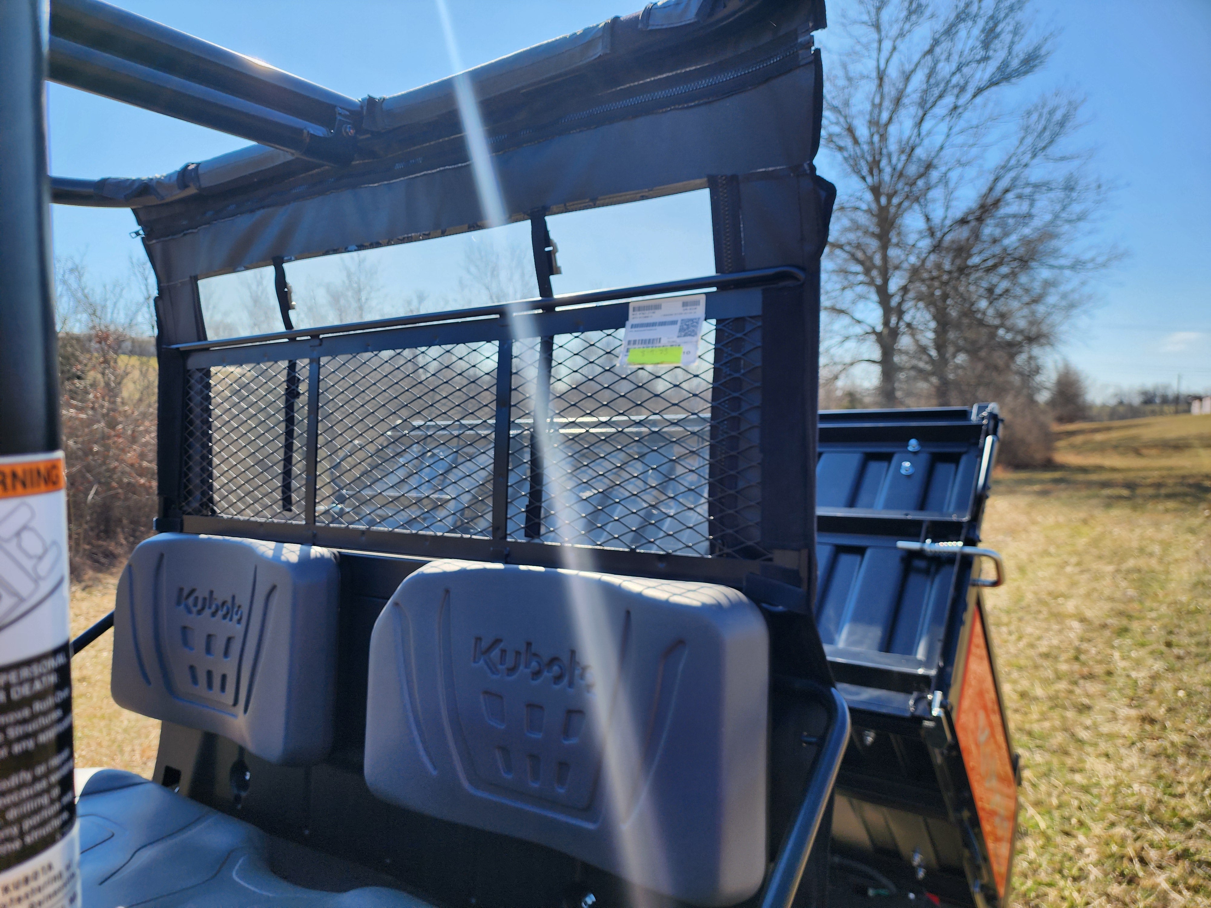 Kubota RTV X1140 - Soft Back Panel