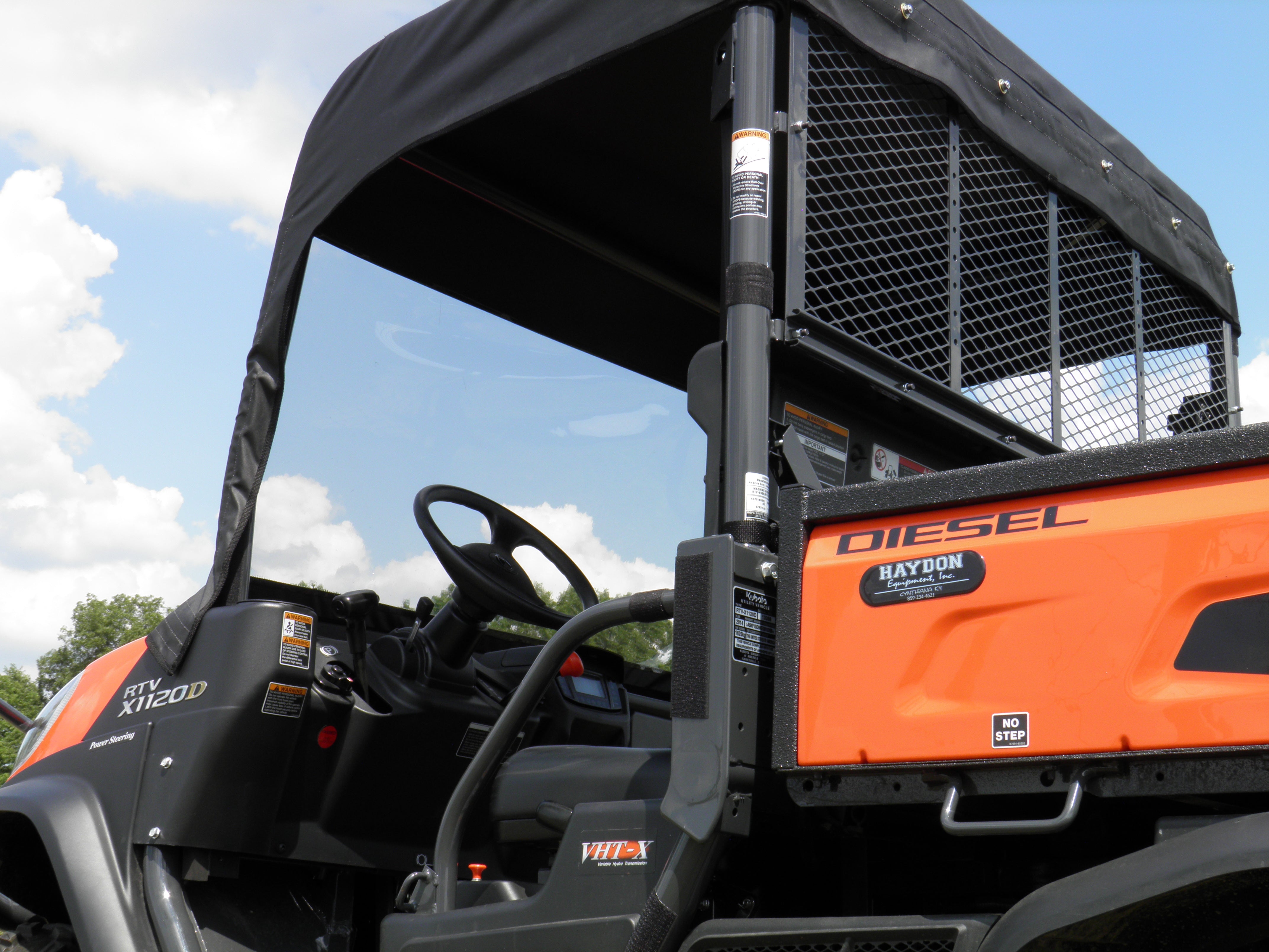 Kubota RTV XG850 (Sidekick) - Vinyl Windshield/Top Combo