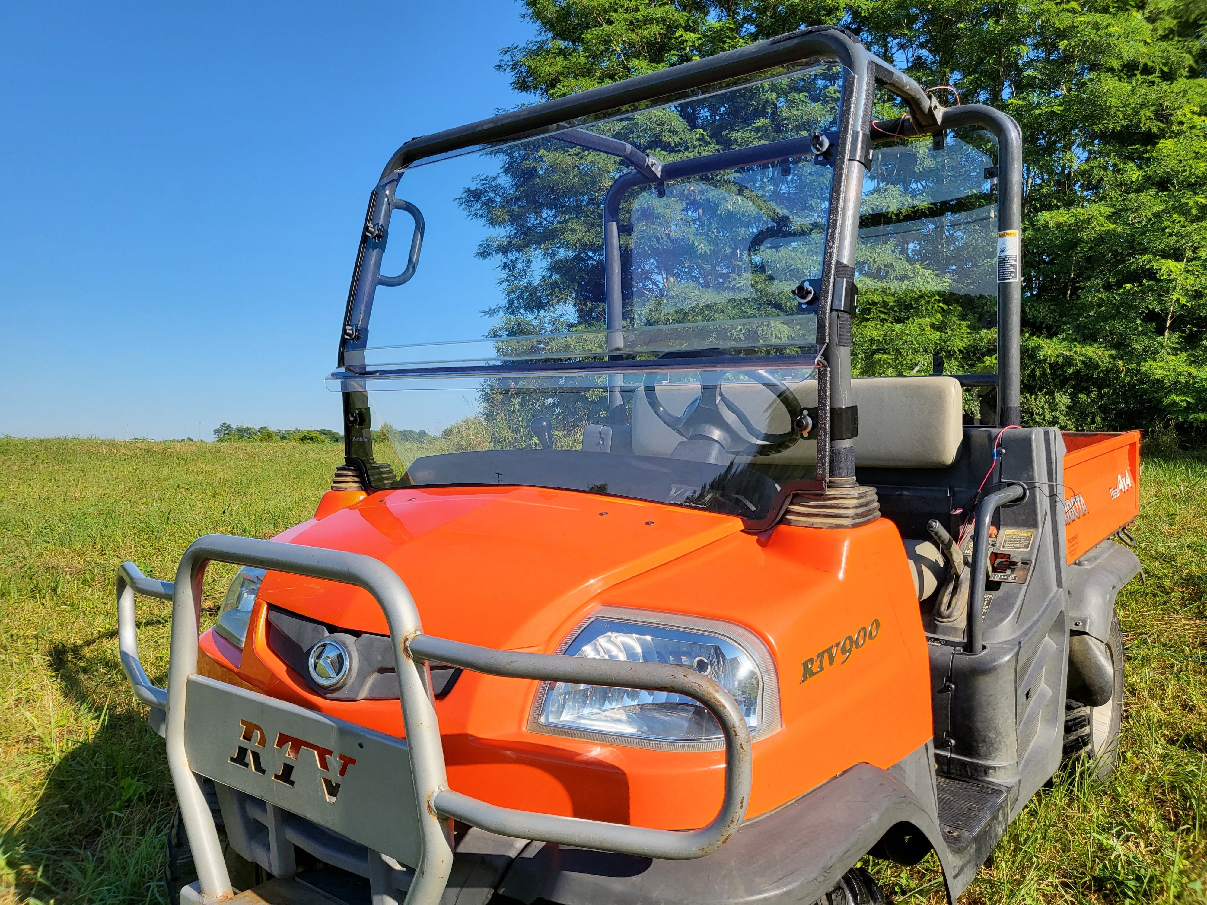 Kubota RTV 900/1120 - 2 Pc Windshield w/Hard Coat, Clamp, and Vent Options