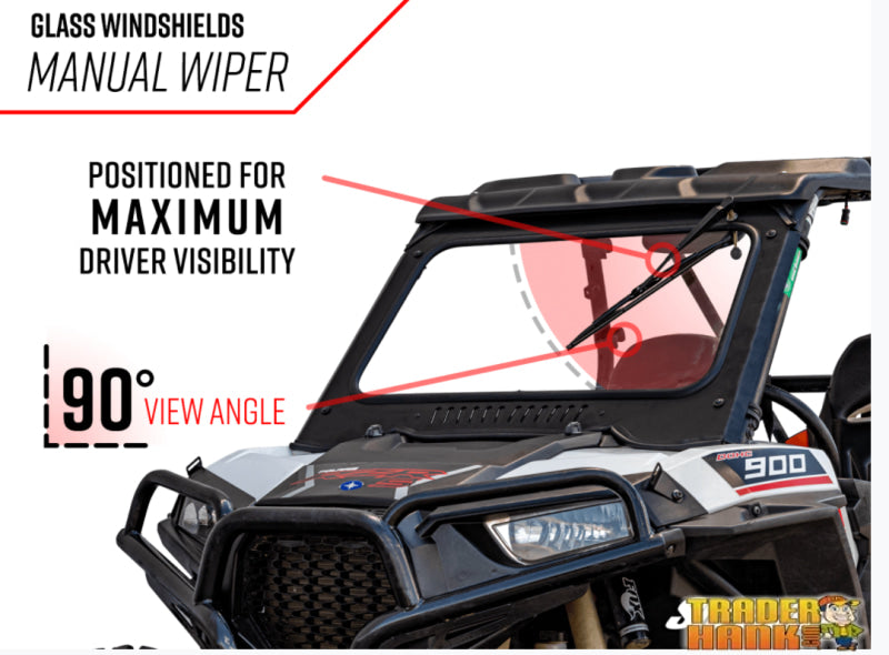 Polaris General Glass Windshield | UTV Accessories - Free shipping