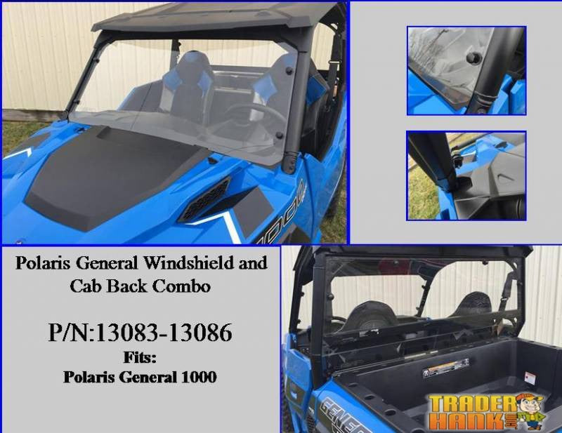 Polaris General Roof/Windshield and Cab Back Combo | utv - Free Shipping