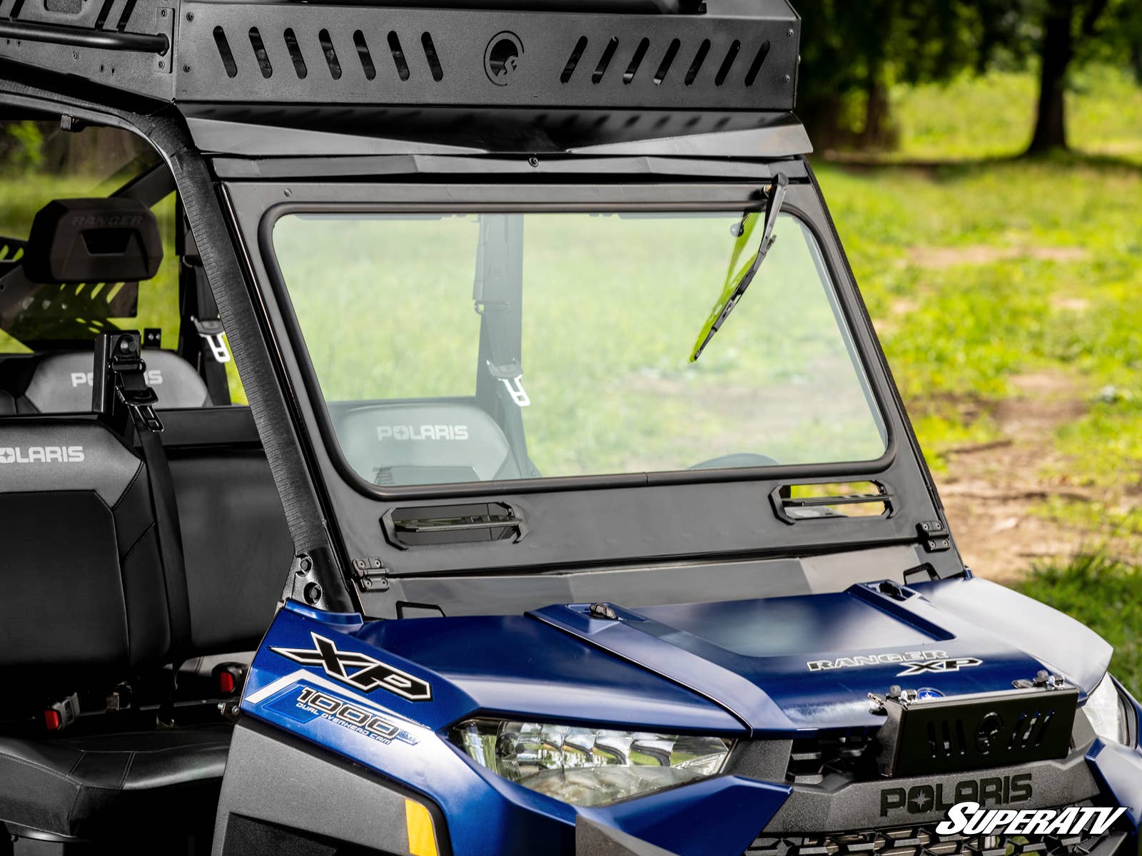 Polaris Ranger XP 1000 Flip Down Glass Windshield | Free shipping