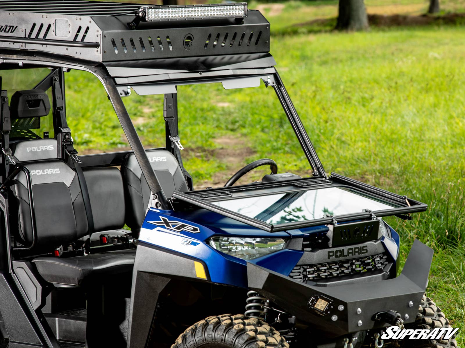 Polaris Ranger XP 1000 Flip Down Glass Windshield | Free shipping