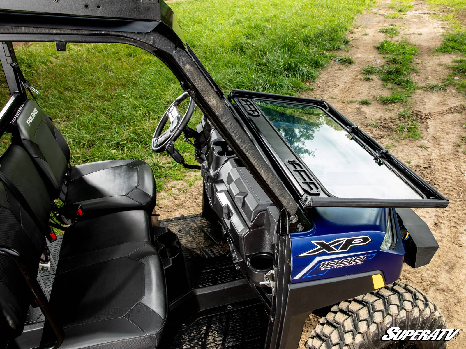 Polaris Ranger XP 1000 Flip Down Glass Windshield | Free shipping