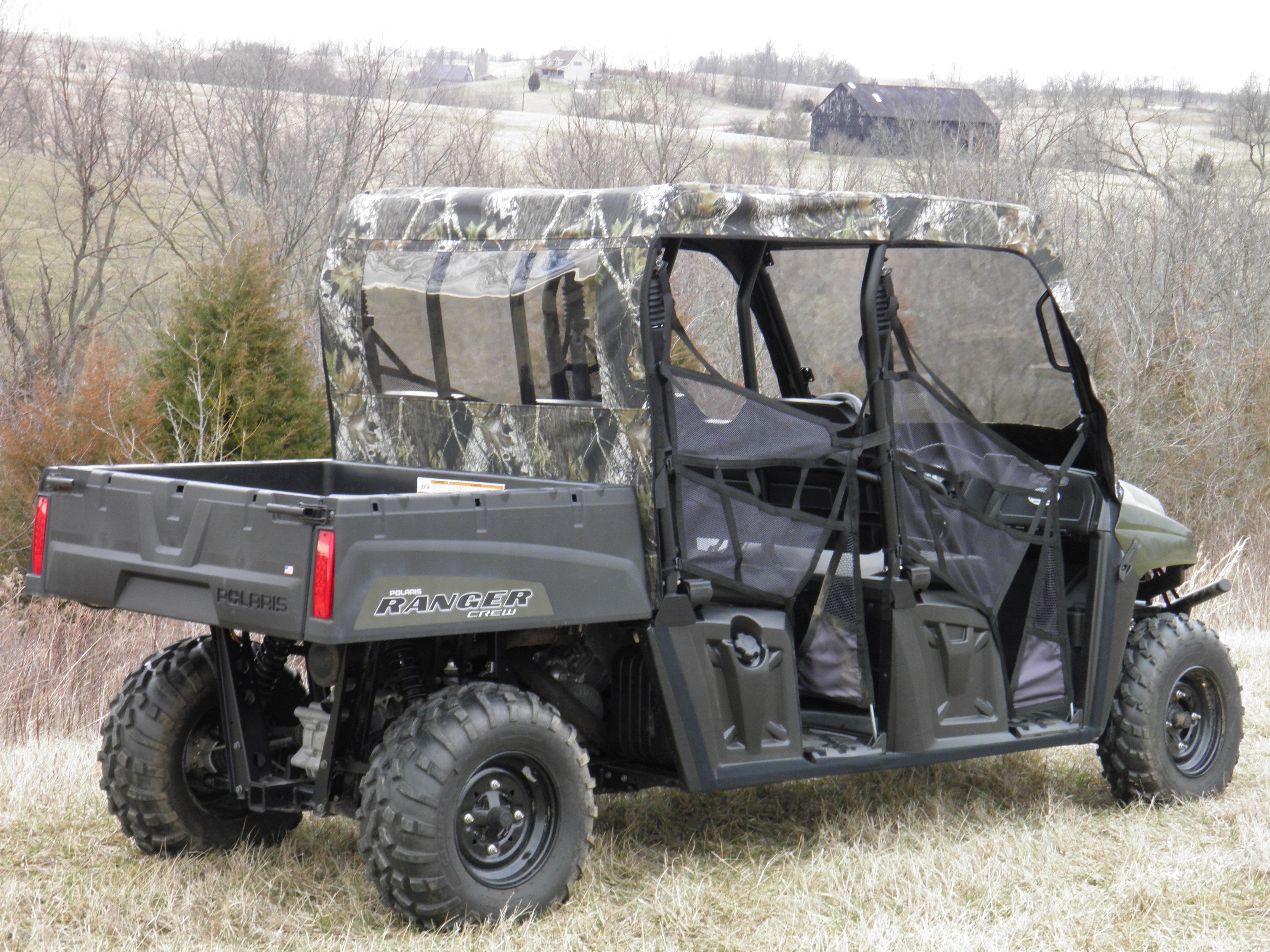 Polaris Ranger Mid-Size Crew - Vinyl Windshield/Top/Rear Combo