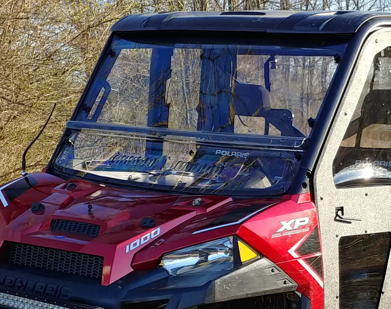 Polaris Ranger Fullsize with Pro Fit Cage - 2 Pc Windshield with Vent Option | UTV Accessories - Free shipping