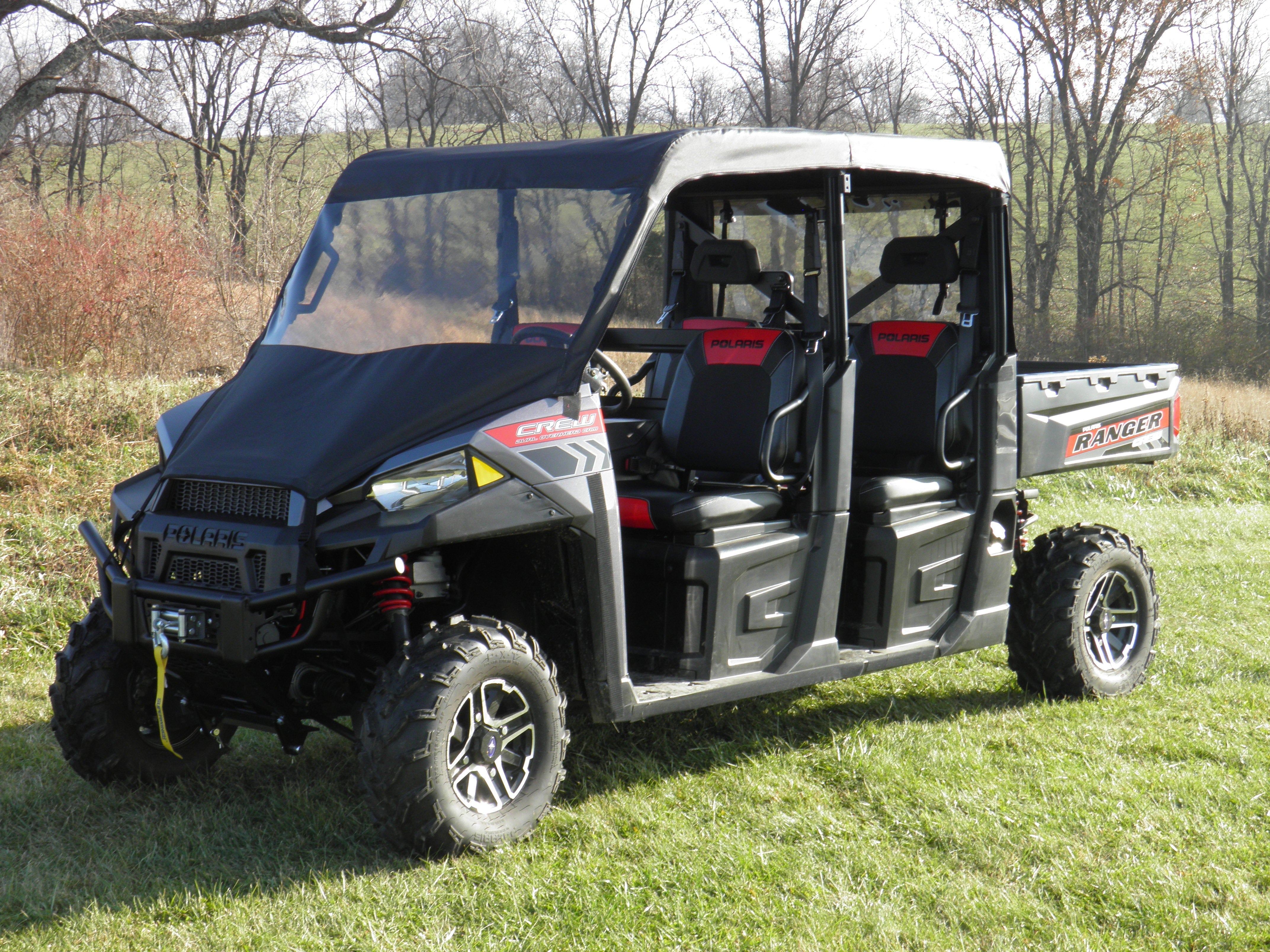 Polaris Ranger Crew 1000 - Vinyl Windshield/Top/Rear Combo