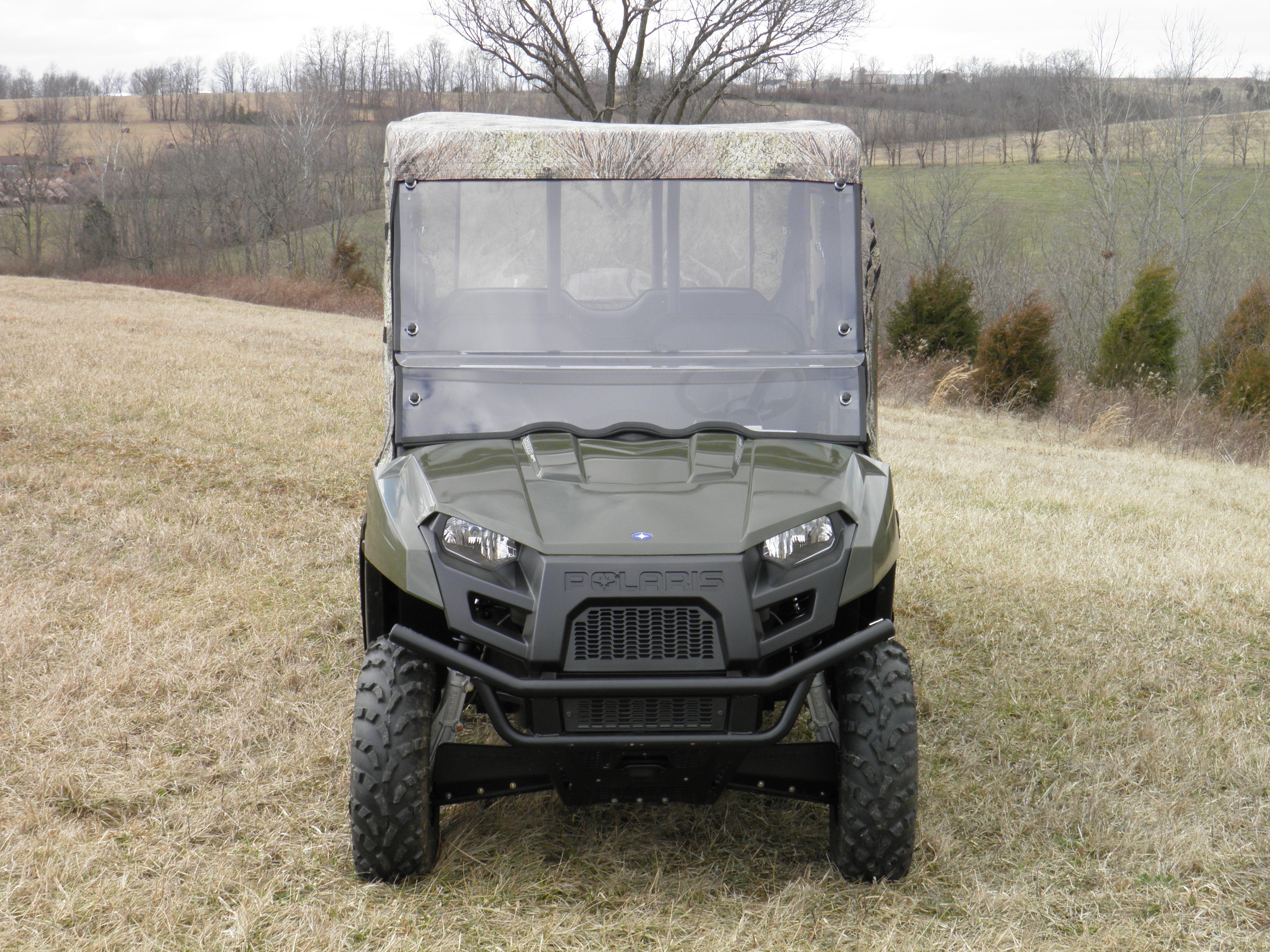 Polaris Ranger Crew 570 Mid Size - 4 Passenger - CAMO Full Cab Enclosure for Hard Windshield