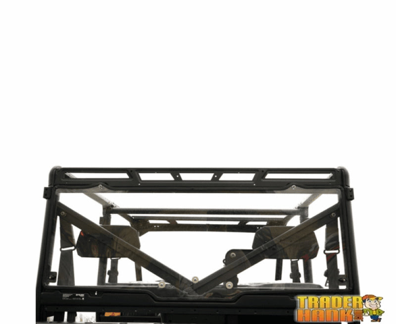 Polaris Ranger Full Size 570 Hard Rear Windshield 2016-2021 | RANGER-WINDSHIELD-REAR-XP-700-XP-800-FULLSIZE-ROUND-BARS-09-14 - Free shipping