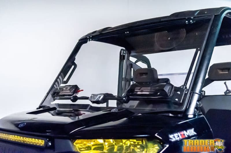 Polaris Ranger Mid Size EV/ION/ ETX Flip-Up Vented Scratch Resistant Windshield 2015-2021 | 