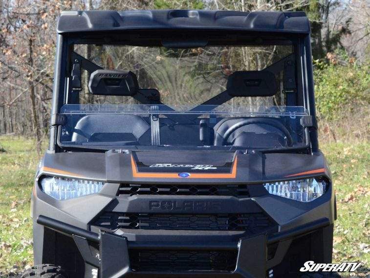 Polaris Ranger XP 1000 Half Windshield Fits Older and Newer Body Style | SUPER ATV WINDSHIELDS - Free Shipping