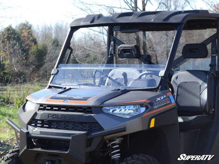 Polaris Ranger XP 1000 Half Windshield Fits Older and Newer Body Style | SUPER ATV WINDSHIELDS - Free Shipping