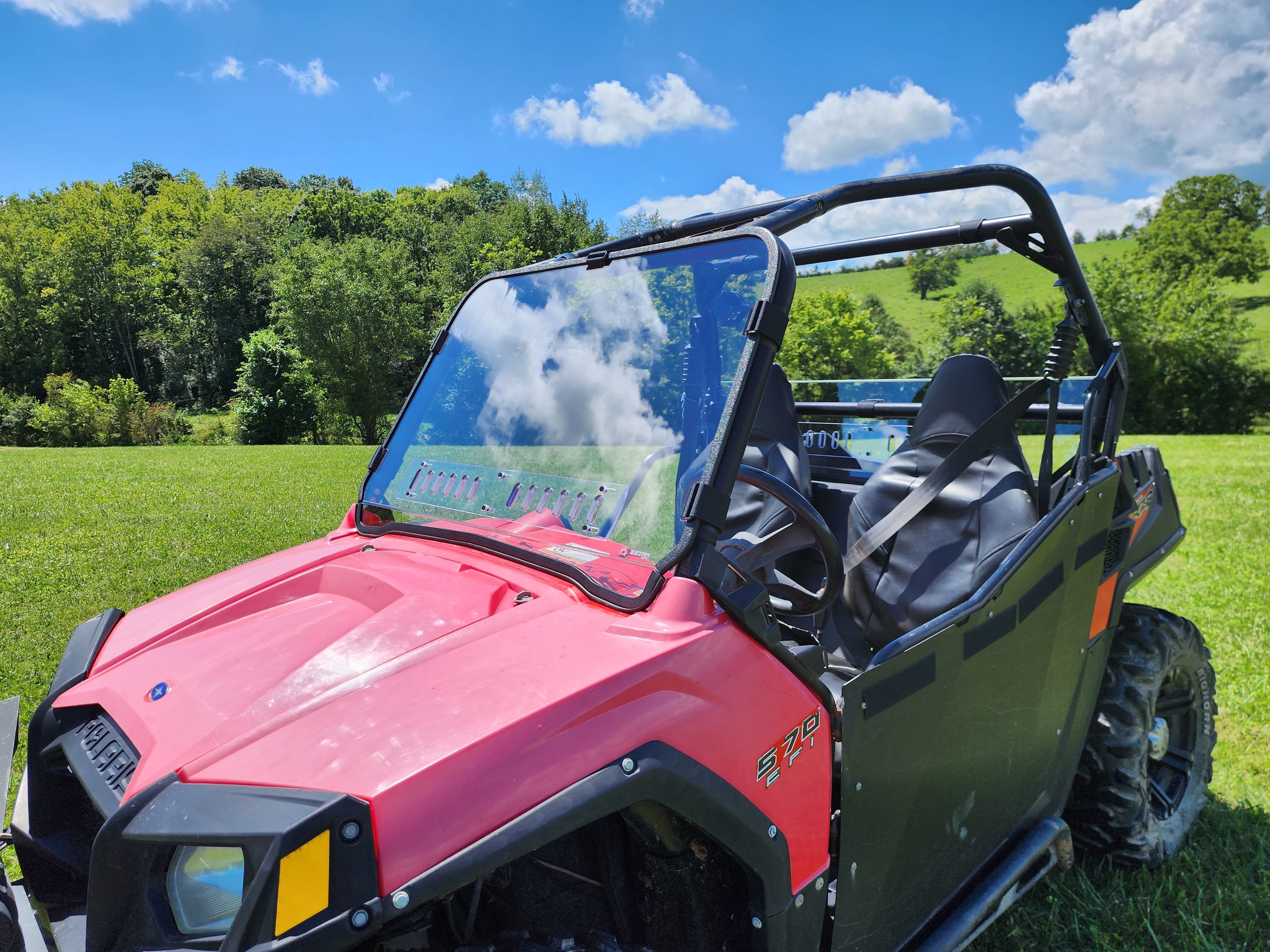 Polaris RZR 570/800/900 - 1 Pc Windshield with Clamp and Vent Options