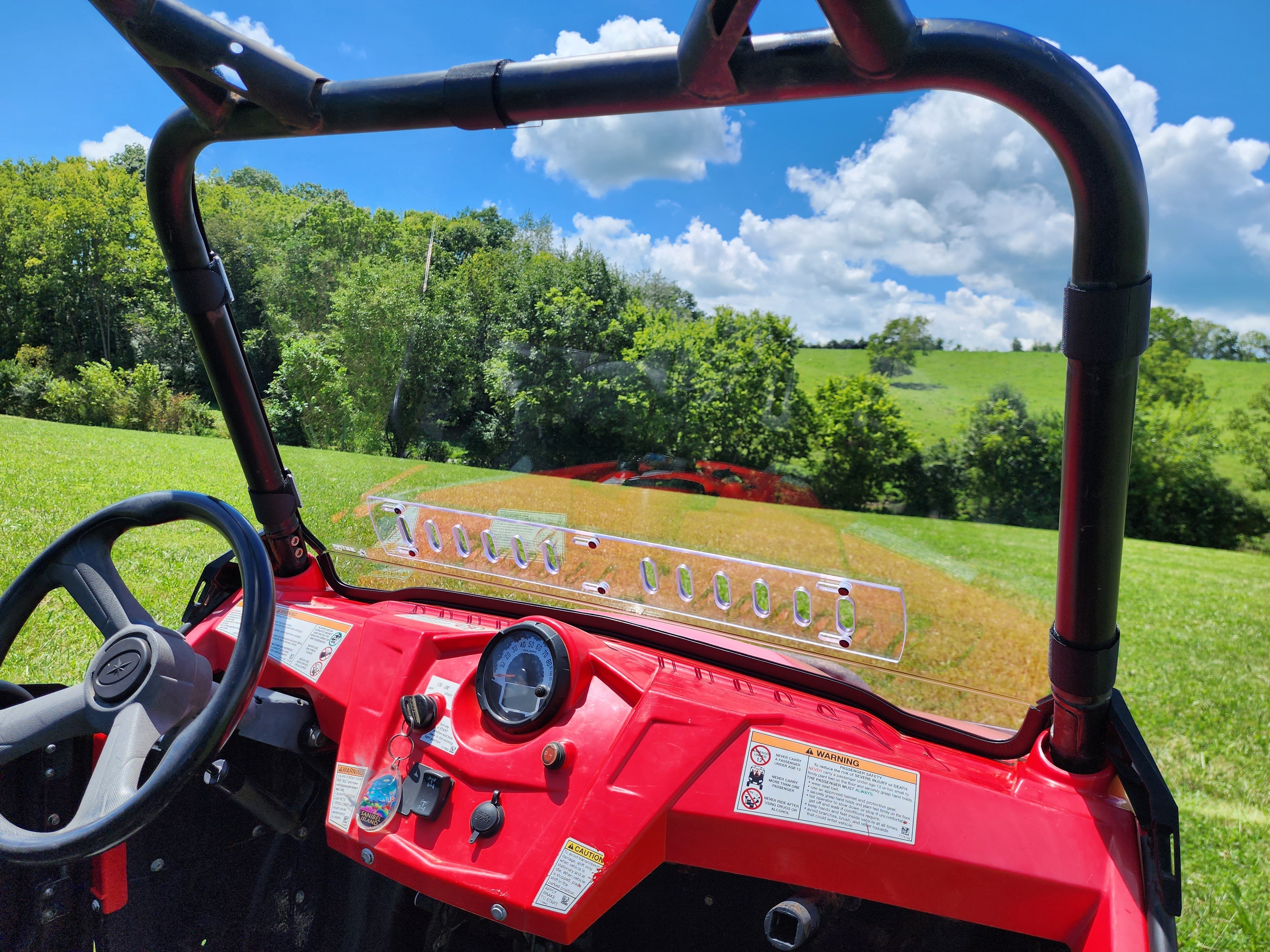 Polaris RZR 570/800/900 - 1 Pc Windshield with Clamp and Vent Options