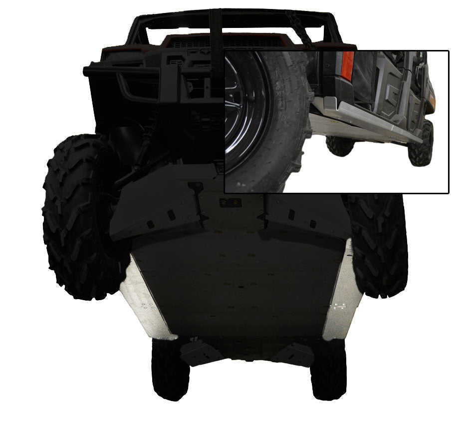 Polaris Ranger XP 1000 Trail Boss Crew Ricochet 4-Piece Aluminum Rock Slider Set | UTV Skid Plates - Free shipping