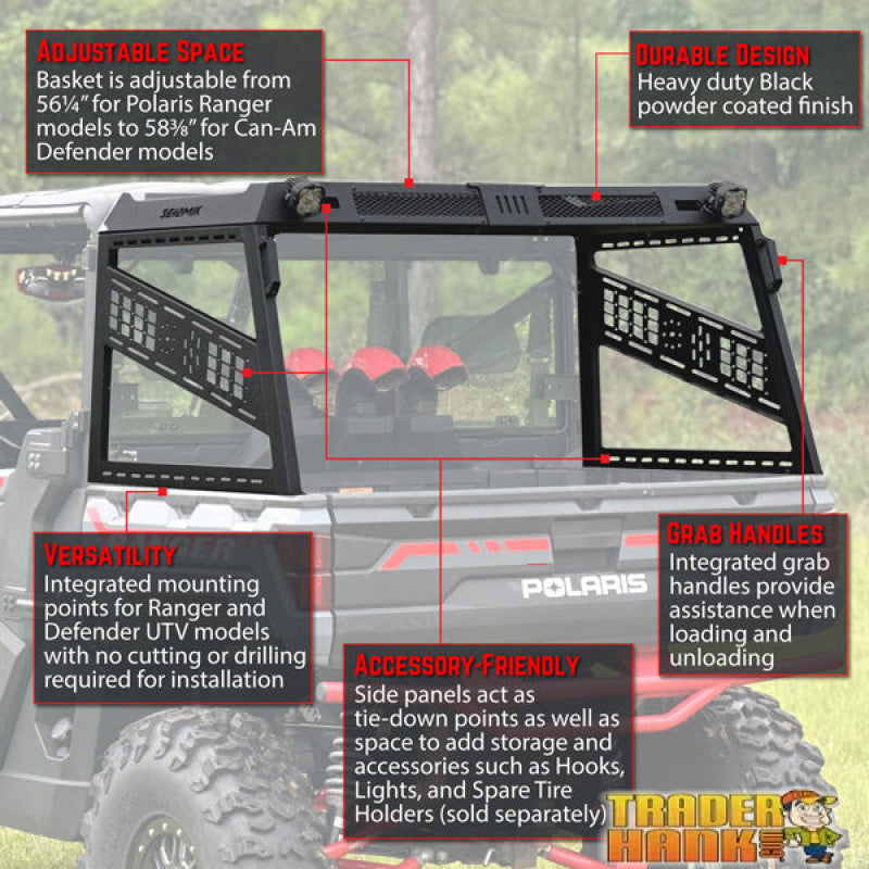 Seizmik Can-Am Defender Full Height Bed Rack | Free shipping