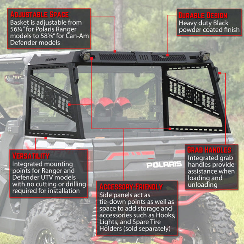 Seizmik Polaris Ranger Full Height Bed Rack | Free shipping